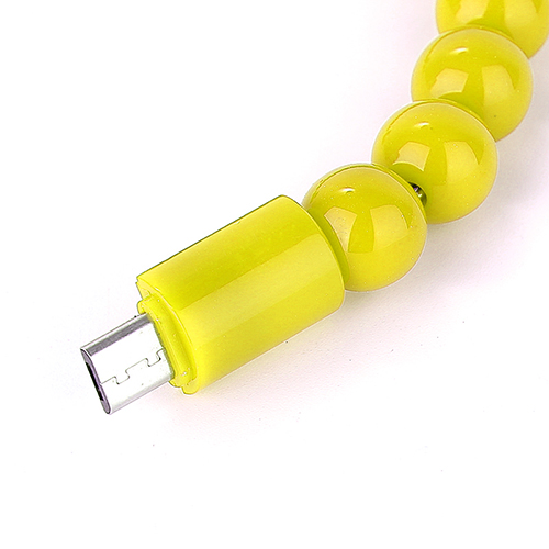 Micro%20USB%20Boncuk%20Bileklik%20USB%20Data%20Kablosu%20Sarı