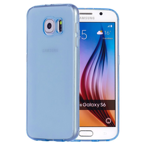 Samsung%20Galaxy%20S6%20(G920)%20Kılıf%20Soft%20Silikon%20Şeffaf-Mavi%20Arka%20Kapak