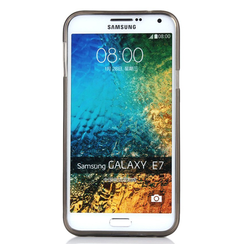 Samsung%20Galaxy%20E7%20(E700)%20Kılıf%20Soft%20Silikon%20Şeffaf-Siyah%20Arka%20Kapak