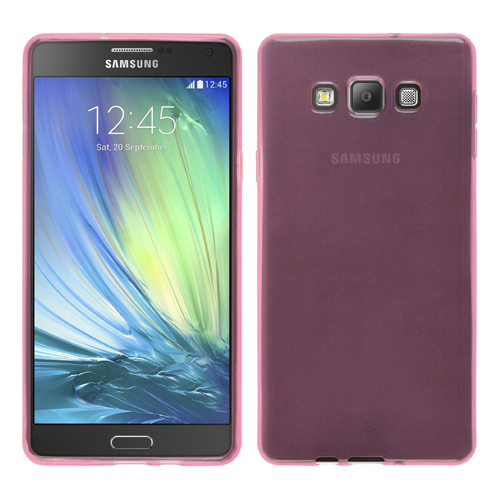 Samsung%20Galaxy%20A7%20(A700)%20Kılıf%20Soft%20Silikon%20Şeffaf-Pembe%20Arka%20Kapak