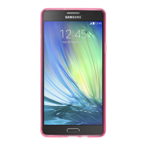 Samsung%20Galaxy%20A8%20(A800)%20Kılıf%20Soft%20Silikon%20Şeffaf-Pembe%20Arka%20Kapak