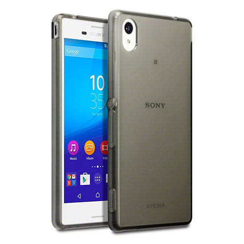 Sony%20Xperia%20M4%20Aqua%20Kılıf%20Soft%20Silikon%20Şeffaf-Siyah%20Arka%20Kapak