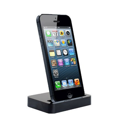 iPhone%205%20/%205s%20Lightning%20Masaüstü%20Şarj%20Aleti%20Dock%20Siyah