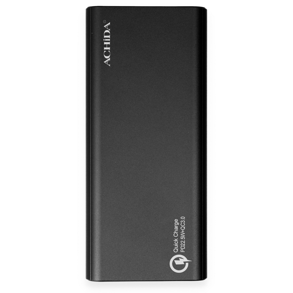 Achida%20P8%2022.5W%2020000%20mAh%20QC3.0%20Led%20Ekranlı%20Powerbank-Siyah