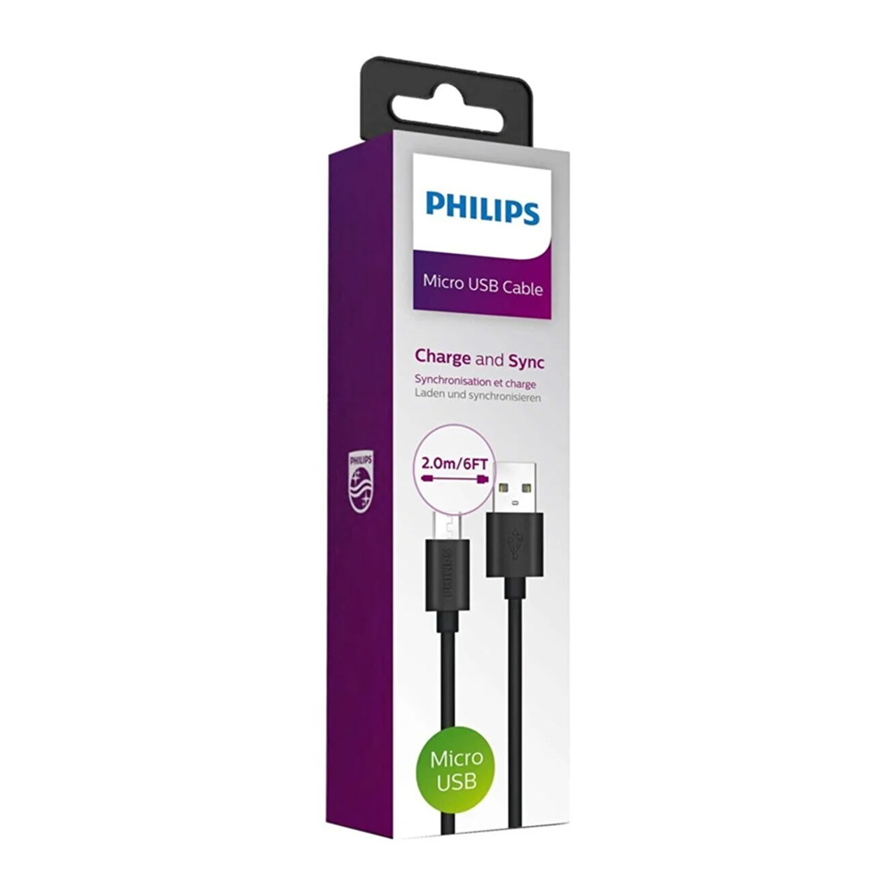 Philips%20DLC3106U/00%20Micro%20USB%20Data%20ve%20Şarj%20Kablosu%202%20Metre