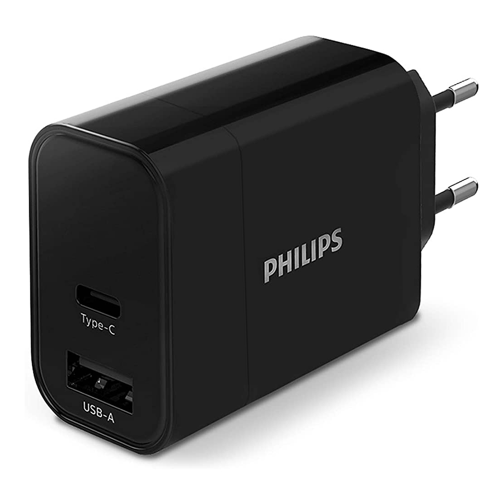 Philips%20DLP2621%2030W%20USB-A%20+%20%20Type-C%20Şarj%20Adaptörü%20Siyah