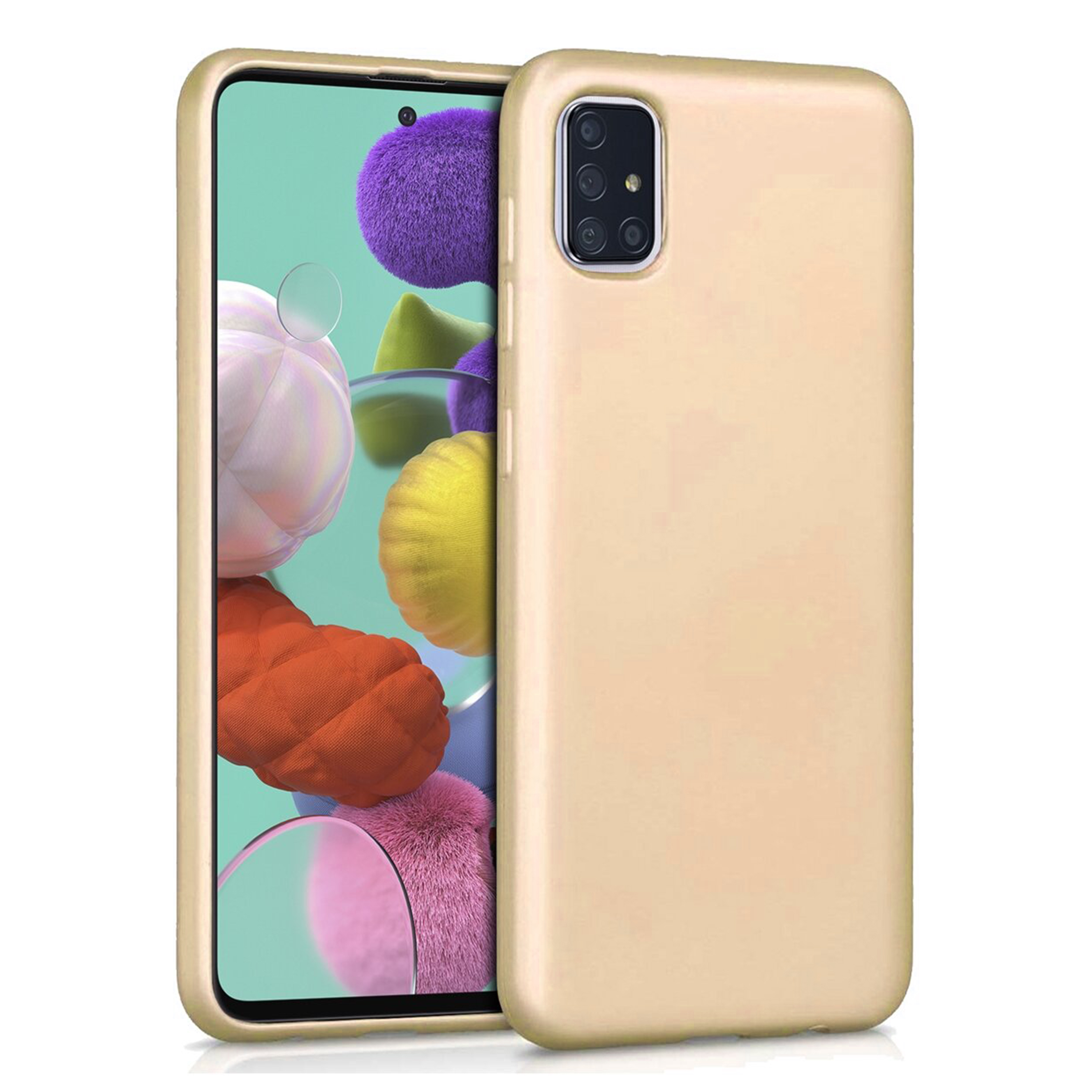 Samsung%20Galaxy%20M51%20(M515)%20Kılıf%20FitCase%20PremiumS%20Silikon%20Arka%20Kapak-Gold-altın