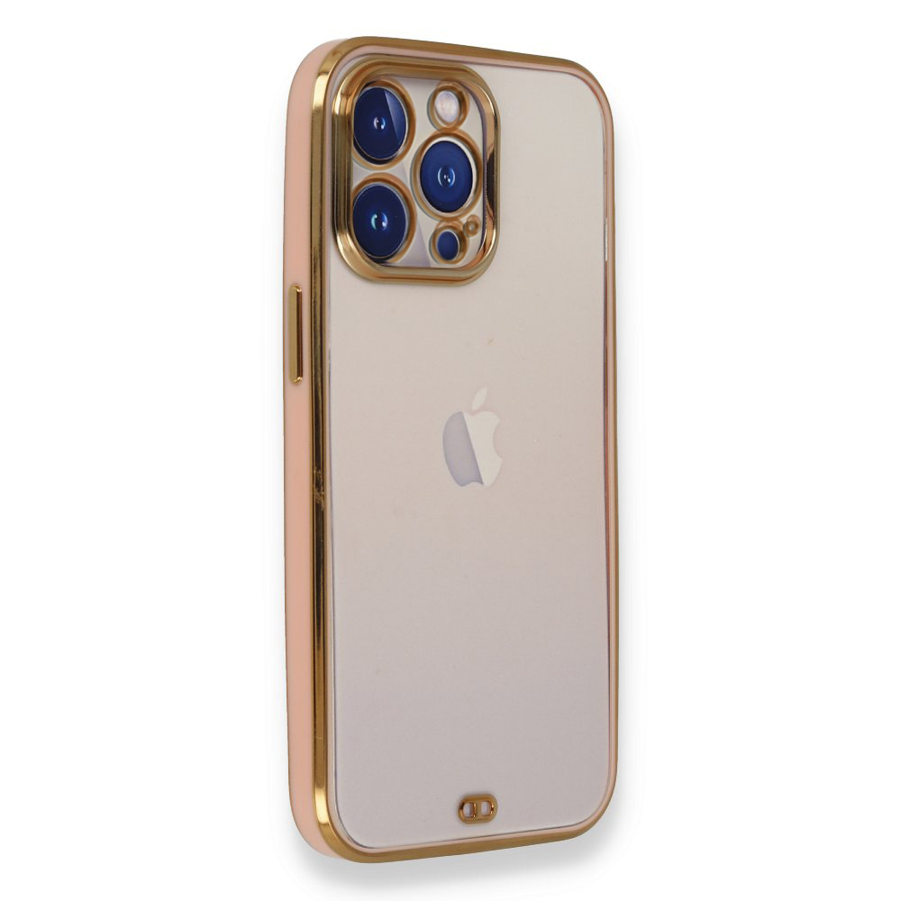 iPhone%2013%20Pro%20Kılıf%20Liva%20Lazer%20Silikon%20Kapak-Pembe-gold