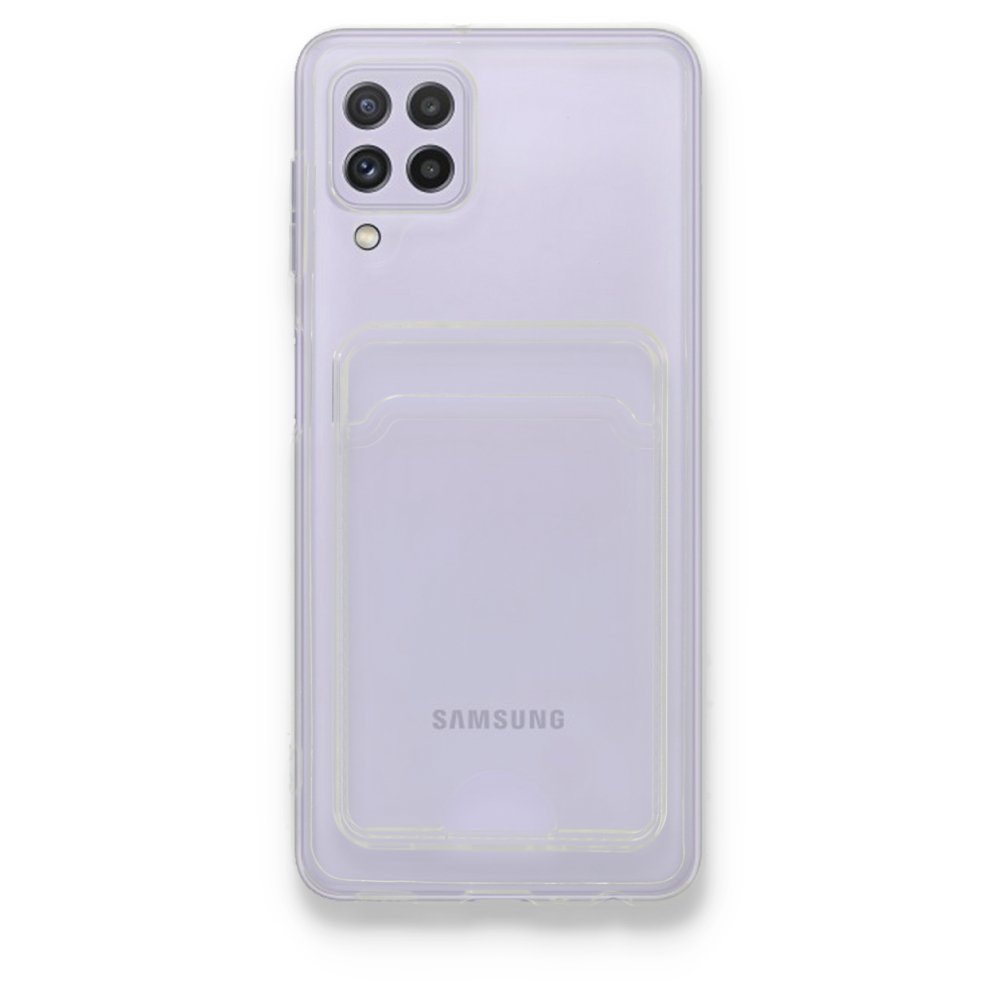 FitCase%20Samsung%20Galaxy%20A22%20Kılıf%20Cardy%20Şeffaf%20Kartlık%20Cepli%20Kapak