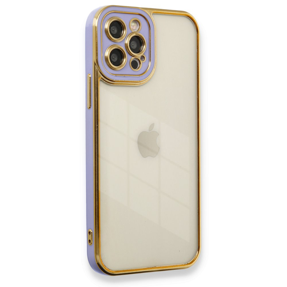 iPhone%2012%20Pro%20Max%20Kılıf%20Lazer%20Lens%20Kamera%20Çerçeveli%20Kapak-Lila