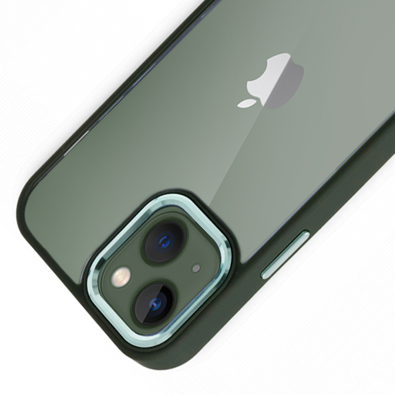 iPhone%2013%20Kılıf%20Luna%20Lens%20Kamera%20Çerçeveli%20Silikon%20Kapak-Koyu%20yeşil