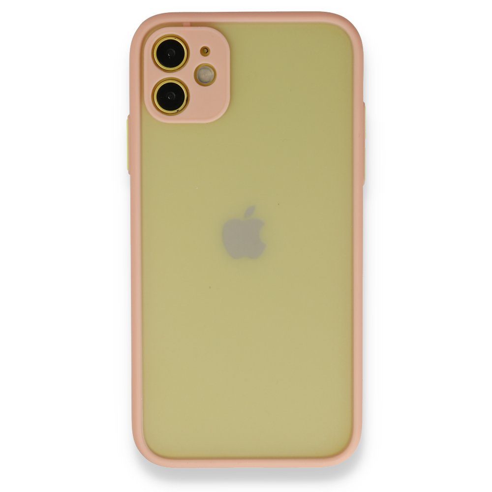 FitCase%20iPhone%2011%20Kılıf%20Montrea%20Silikon%20Arka%20Kapak-Pembe