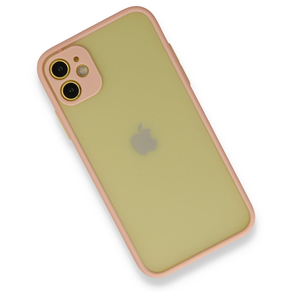 FitCase%20iPhone%2011%20Kılıf%20Montrea%20Silikon%20Arka%20Kapak-Pembe