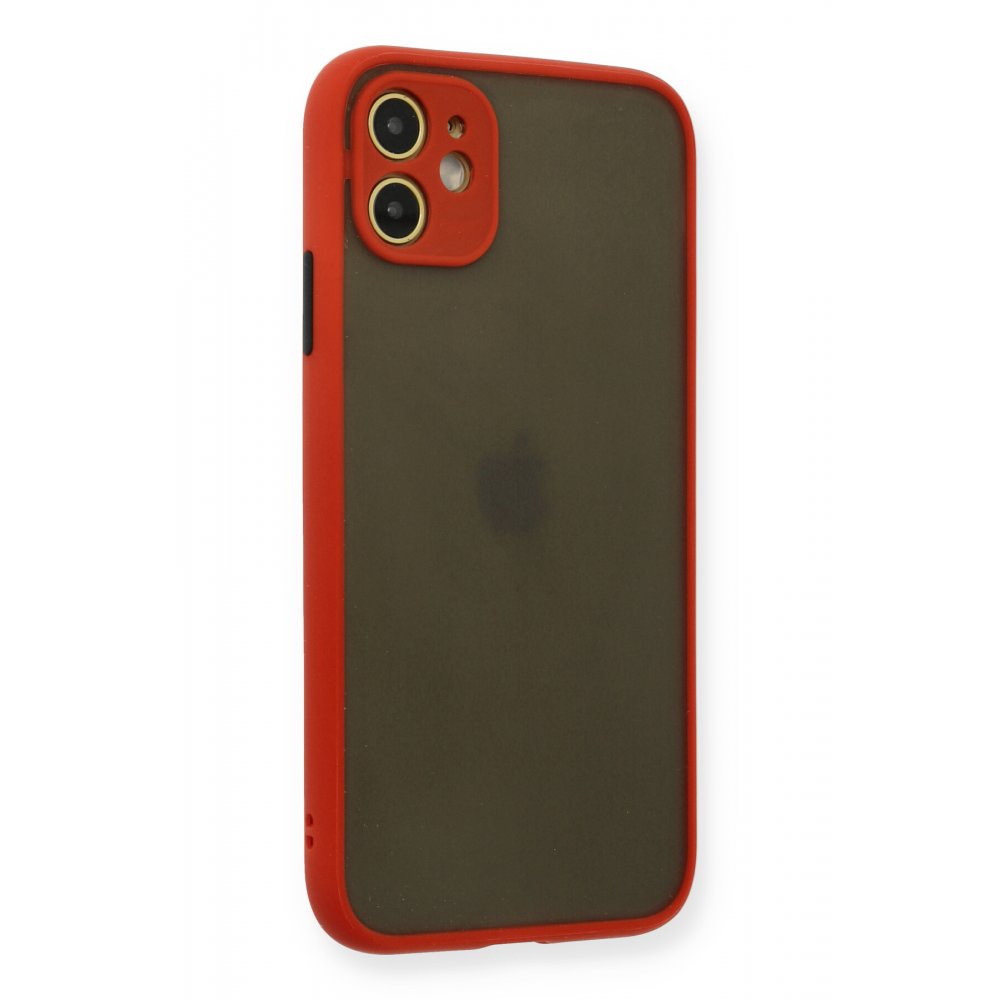 FitCase%20iPhone%2011%20Kılıf%20Montrea%20Silikon%20Arka%20Kapak-Kırmızı