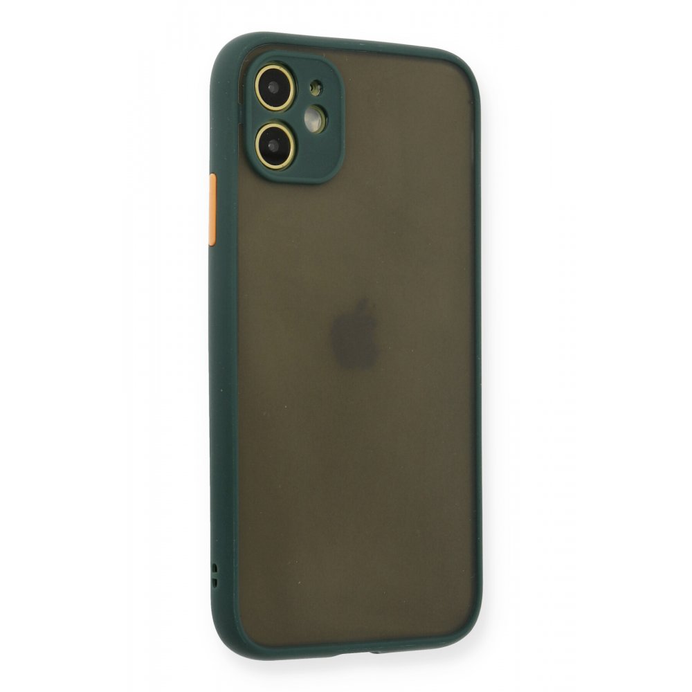 FitCase%20iPhone%2011%20Kılıf%20Montrea%20Silikon%20Arka%20Kapak-Koyu%20yeşil