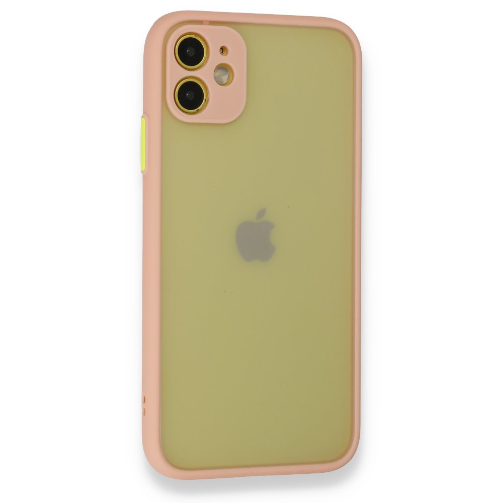 FitCase%20iPhone%2011%20Kılıf%20Montrea%20Silikon%20Arka%20Kapak-Pembe