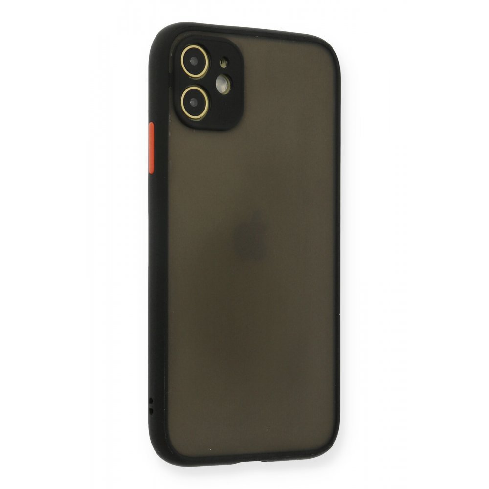 FitCase%20iPhone%2011%20Kılıf%20Montrea%20Silikon%20Arka%20Kapak-Siyah