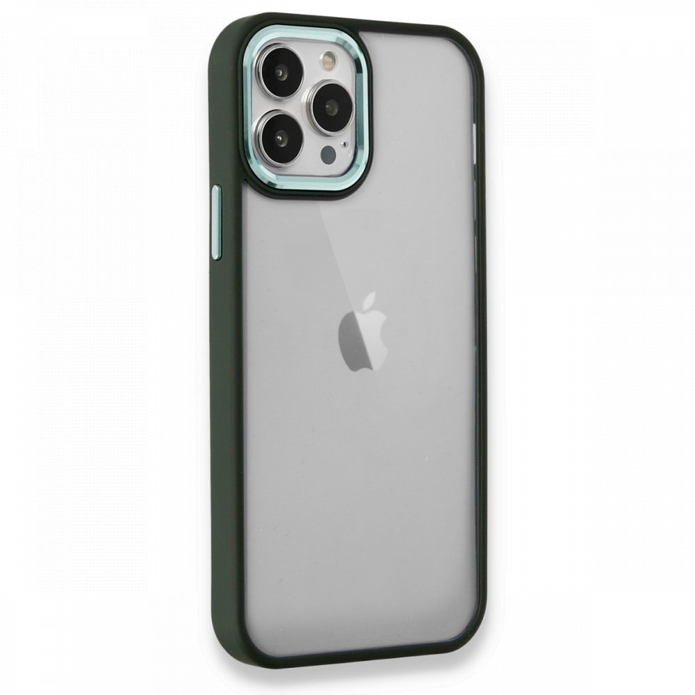 iPhone%2011%20Pro%20Kılıf%20Luna%20Lens%20Kamera%20Çerçeveli%20Silikon%20Kapak-Koyu%20yeşil