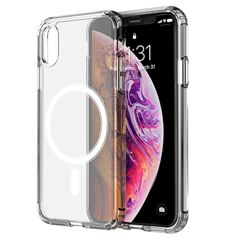 iPhone%20XS%20Max%20Kılıf%20Magsafe%20Özellikli%20Şeffaf%20Silikon%20Kapak