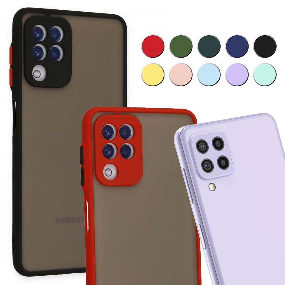 FitCase%20Samsung%20Galaxy%20A22%20Montrea%20Silikon%20Arka%20Kapak-Kırmızı