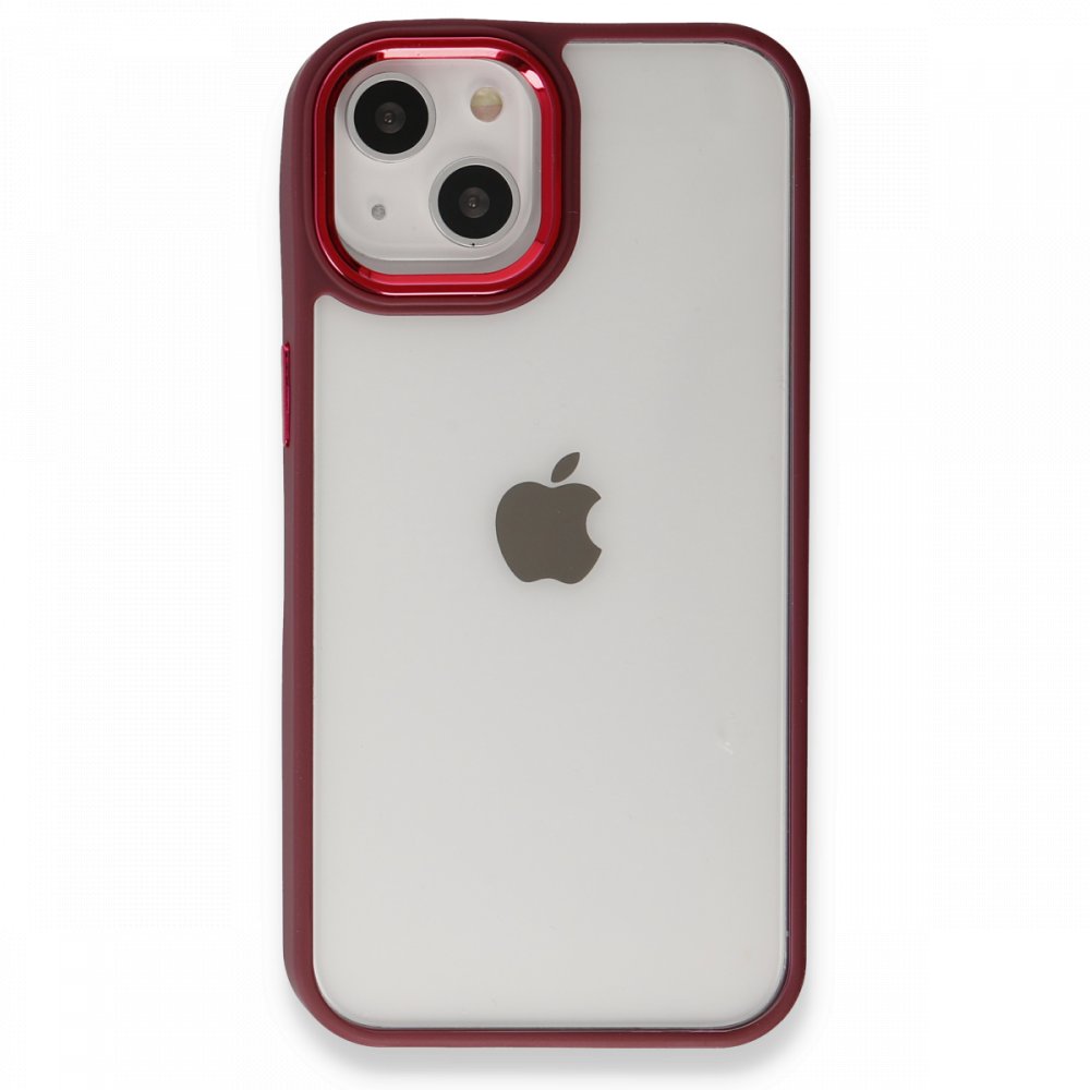 iPhone%2014%20Kılıf%20Luna%20Lens%20Kamera%20Çerçeveli%20Silikon%20Kapak-Bordo