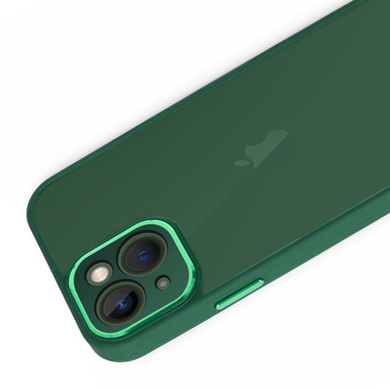 iPhone%2014%20Kılıf%20Freya%20Lazer%20Lens%20Kamera%20Çerçeveli%20Silikon%20Kapak-Koyu%20yeşil