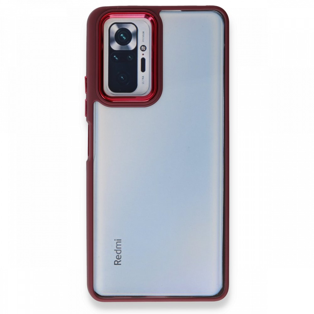 Xiaomi%20Redmi%20Note%2010%20Pro%204G%20Kılıf%20Luna%20Lens%20Kamera%20Çerçeveli%20Silikon%20Kapak-Bordo