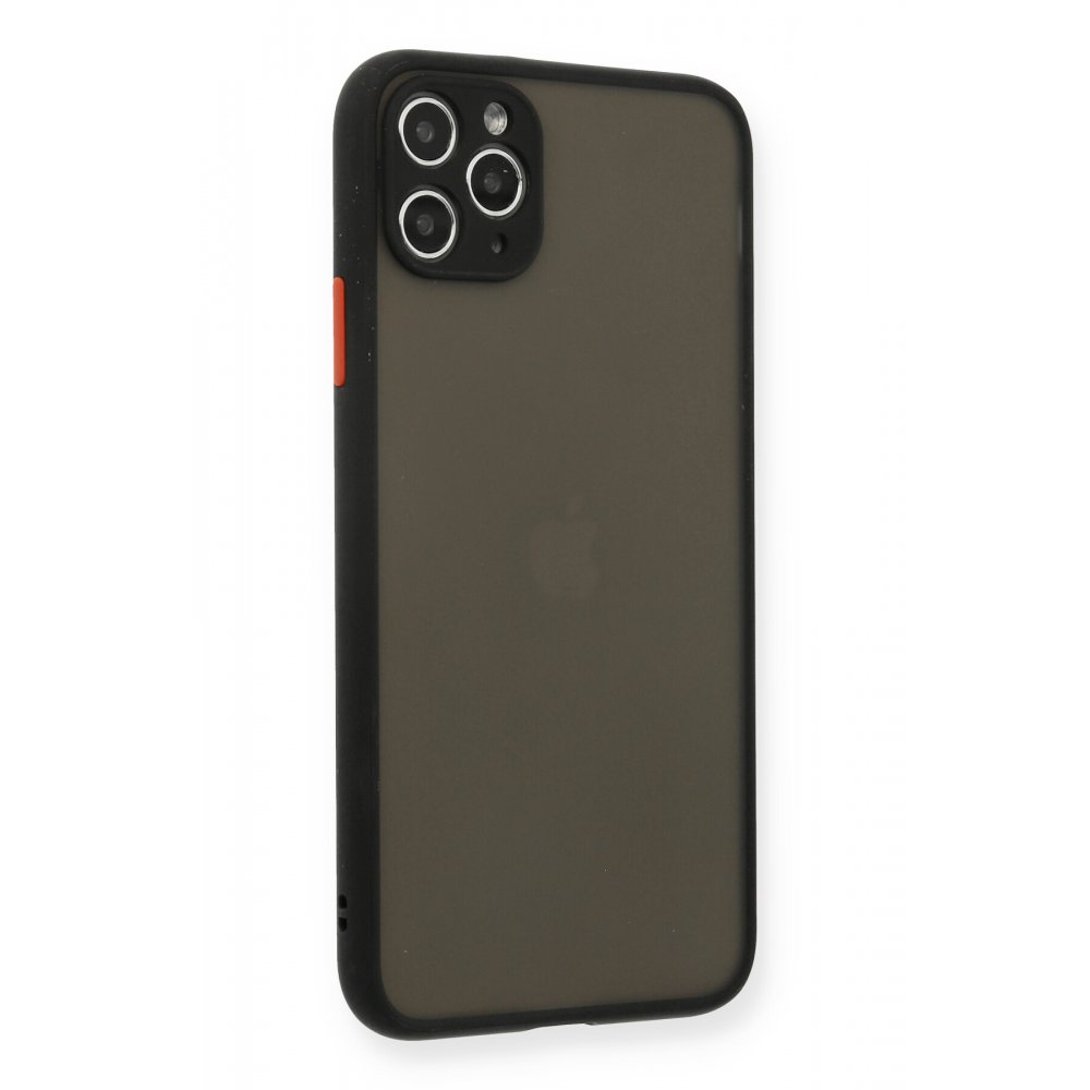 FitCase%20iPhone%2011%20Pro%20Kılıf%20Montrea%20Silikon%20Arka%20Kapak-Siyah