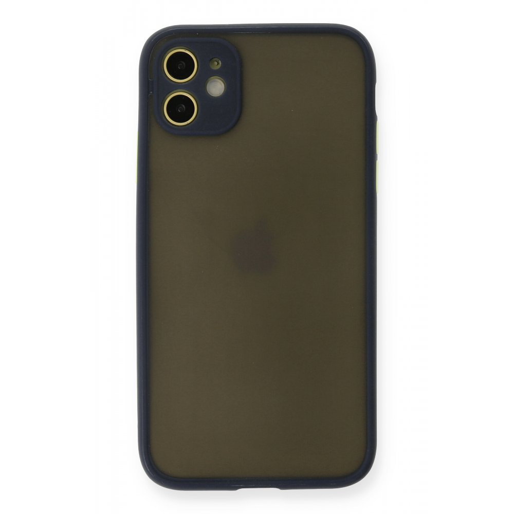 FitCase%20iPhone%2012%20Kılıf%20Montrea%20Silikon%20Arka%20Kapak-Lacivert