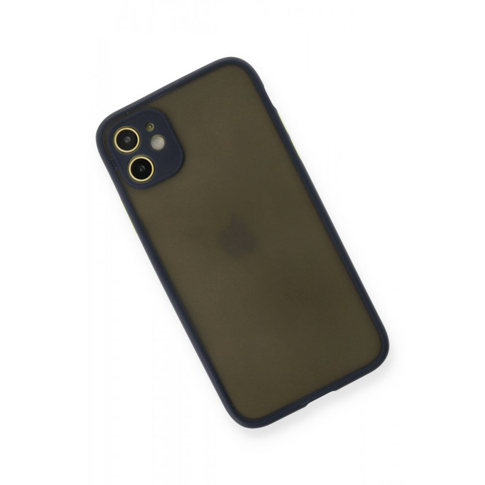 FitCase%20iPhone%2012%20Kılıf%20Montrea%20Silikon%20Arka%20Kapak-Lacivert