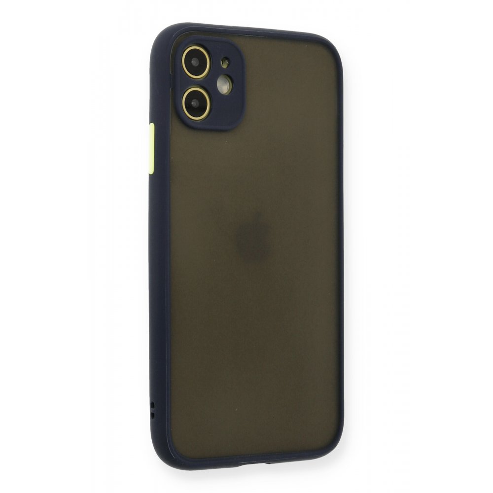 FitCase%20iPhone%2012%20Kılıf%20Montrea%20Silikon%20Arka%20Kapak-Lacivert