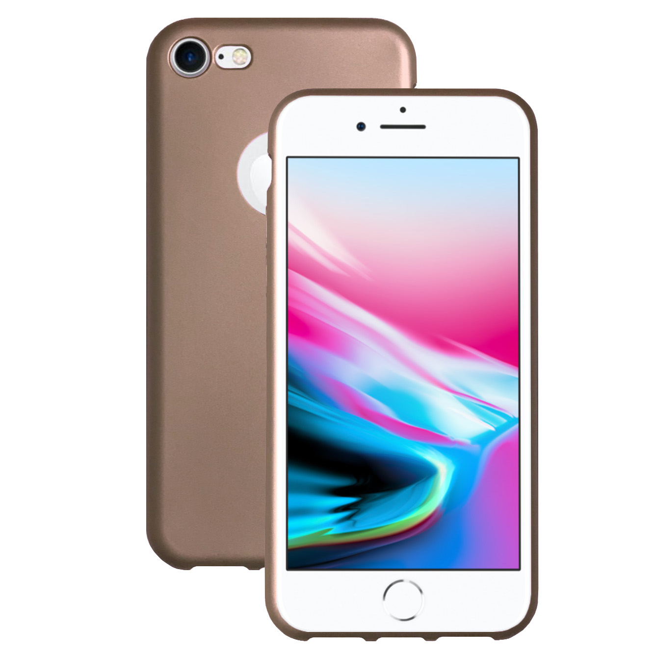 iPhone%207%20/%208%20Kılıf%20FitCase%20PremiumS%20Silikon%20Arka%20Kapak-Rose%20gold