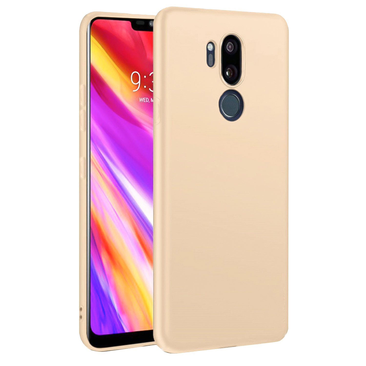 LG%20G7%20ThinQ%20Kılıf%20FitCase%20PremiumS%20Silikon%20Arka%20Kapak-Gold-altın