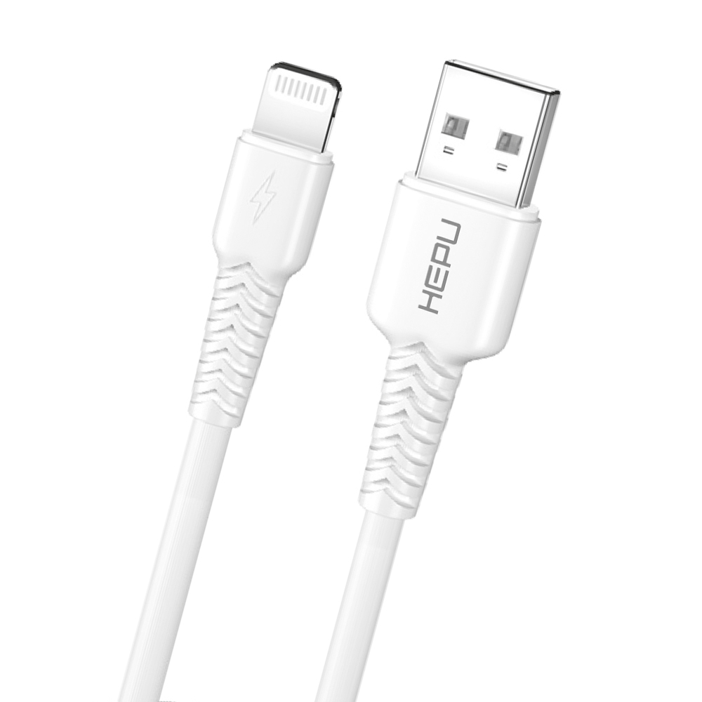 HEPU%20HP-424%20Mild%20USB%20-%20iPh%20Lightning%20QC3.0%203.1A%20Şarj%20Kablosu%2030cm%20Beyaz