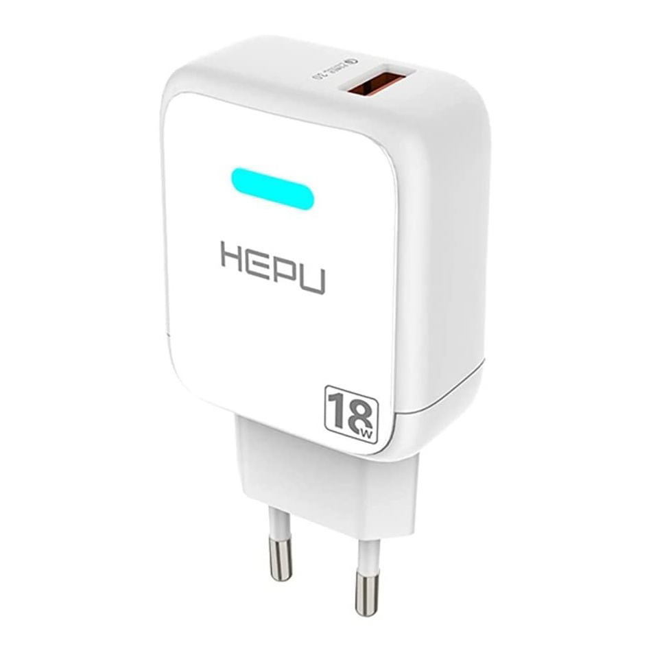 HEPU%20HP618L%20QC3.0%2018W%20Seyahat%20Şarj%20Aleti%20USB-Lightning%20Kablo%20Set