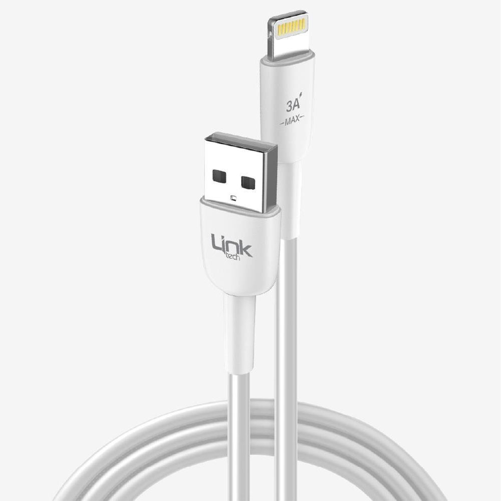 LinkTech%20K606%20USB%20-%20iPh%20Lightning%203A%202mt%20Şarj%20Kablosu%20Beyaz