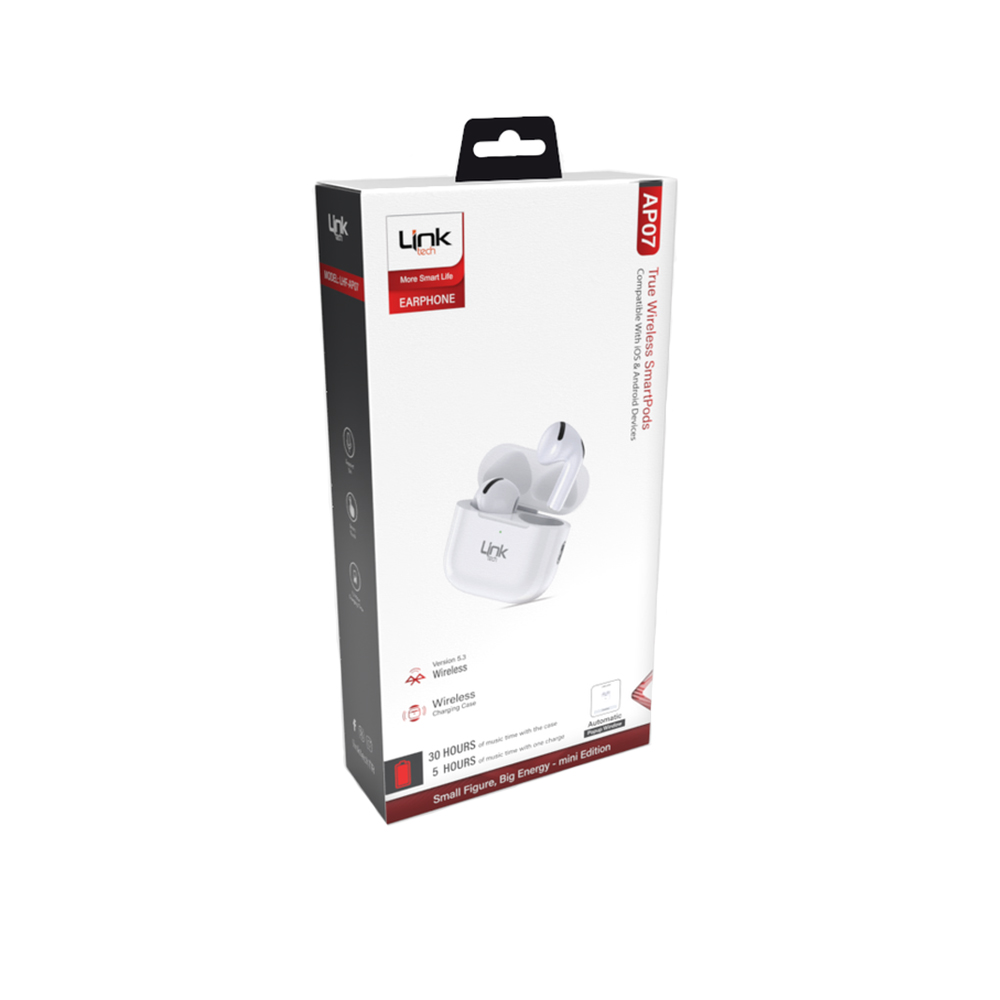 LinkTech%20AP07%20SmartPods%20TWS%20Kablosuz%20Bluetooth%20Kulaklık%20Beyaz