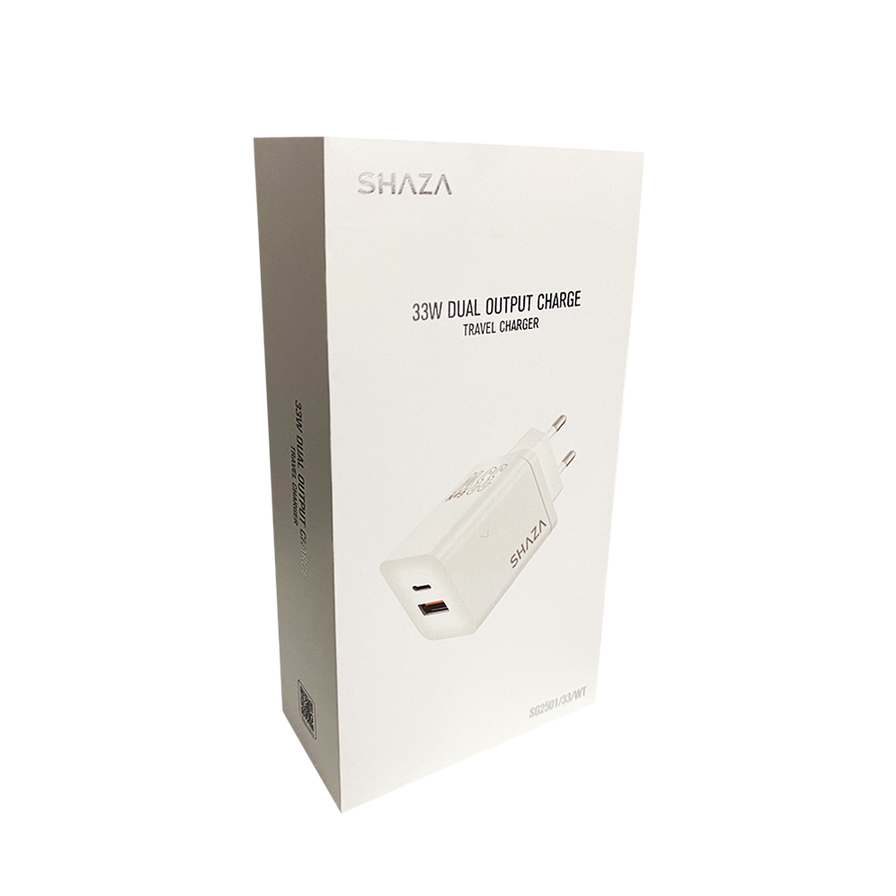 Shaza%20SG2501%2033W%20USB%20QC3.0%20+%20Type-C%20PD%20Şarj%20Adaptörü