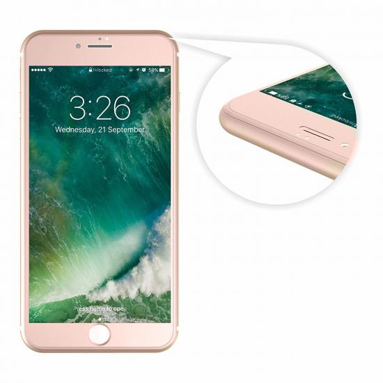 Bufalo iPhone 6-6s Kavisli 4D Cam Ekran Koruyucu Rose Gold