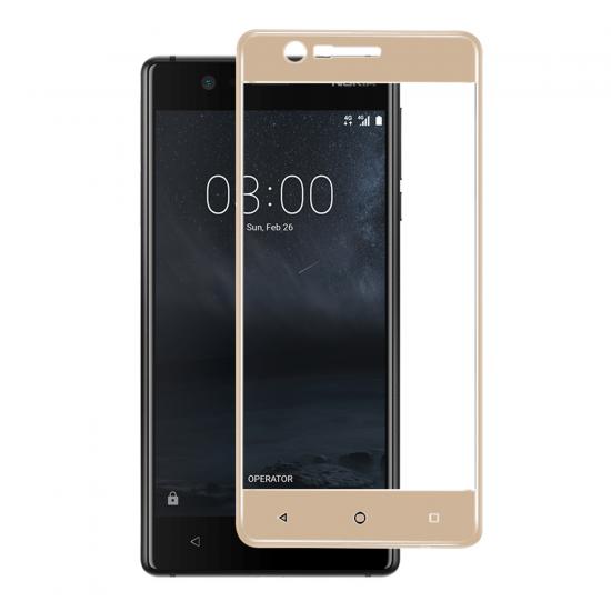 Bufalo Nokia 3 Kavisli 3D Cam Ekran Koruyucu Gold