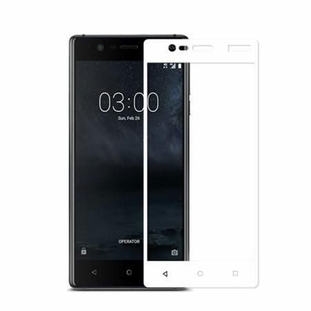 Bufalo Nokia 3 Kavisli 3D Cam Ekran Koruyucu Beyaz