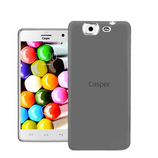 Casper VIA V8C Kılıf Soft Silikon Şeffaf-Siyah Arka Kapak