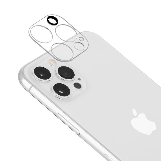 iPhone 12 Pro Max Kamera Lens Koruyucu 3D Cam Şeffaf Tam Kaplama