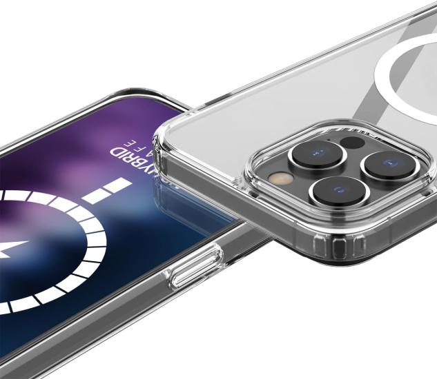 iPhone 15 Kılıf Magsafe Özellikli Şeffaf Silikon Kapak