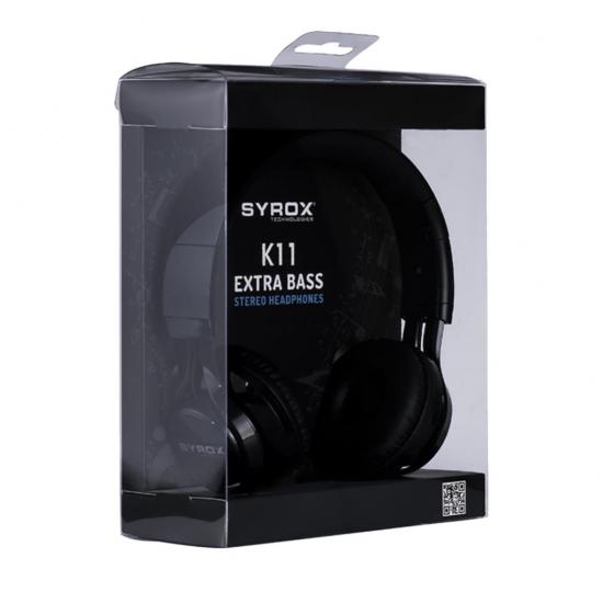 Syrox K11 Mikrofonlu Stereo Kulak Üstü Kablolu Kulaklık