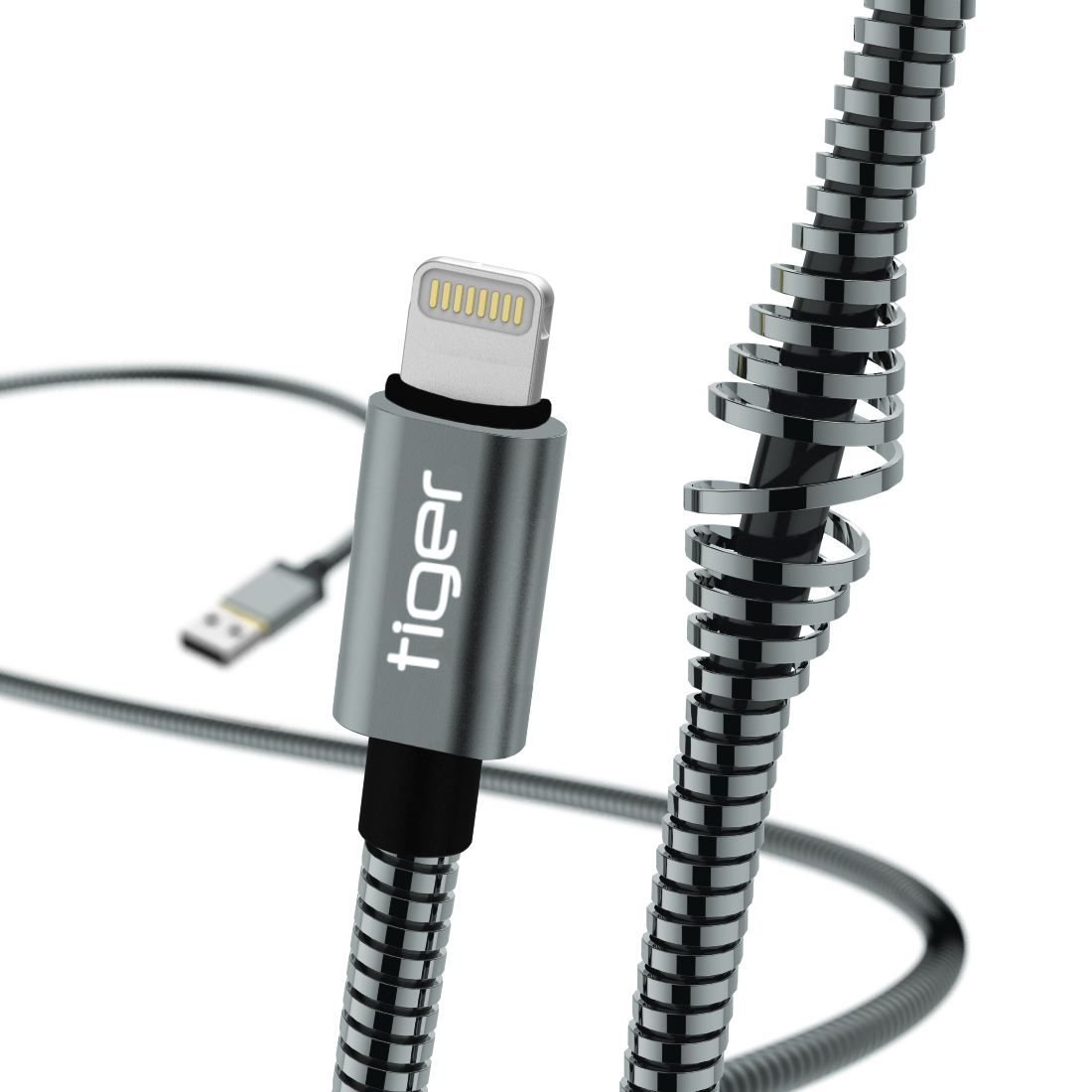 Tiger%20Lightning%203.0A%201mt%20Metal%20Hızlı%20Şarj%20USB%20Kablo%20TUC-A91