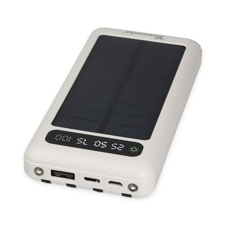 Yosonda%20A79%2020000%20mAh%20Solar%20Şarj%20Özellikli%204in1%20Ekranlı%20Powerbank-Beyaz